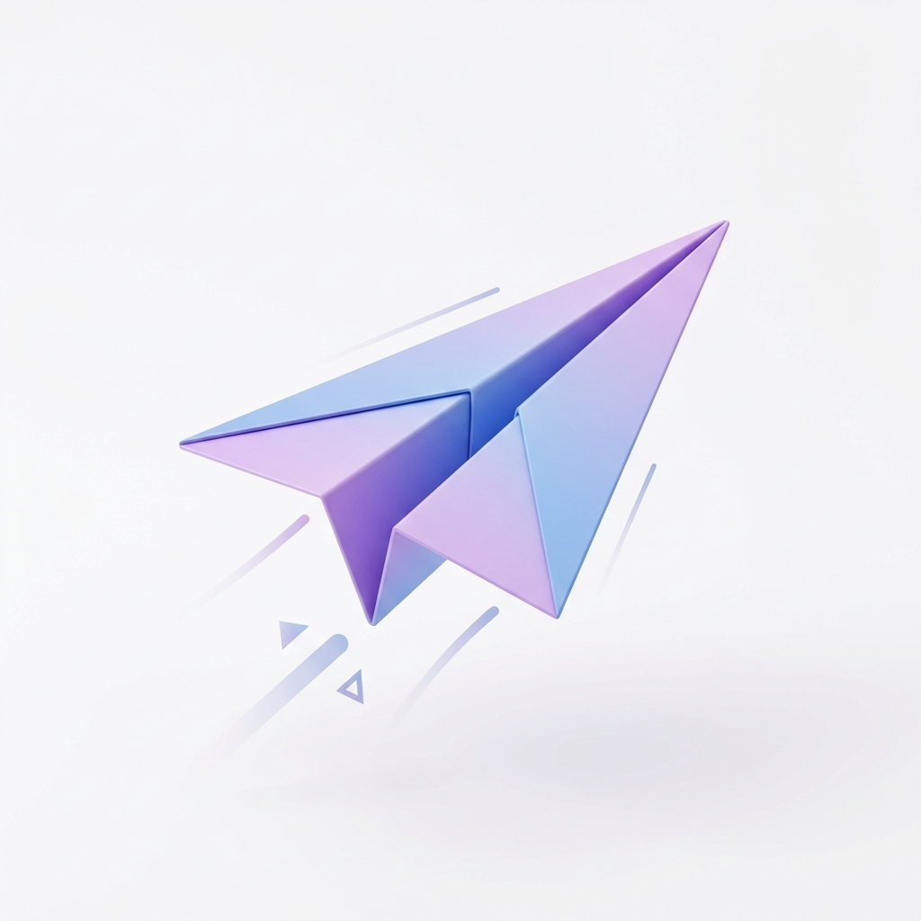 Flying Paper Plane Illustration